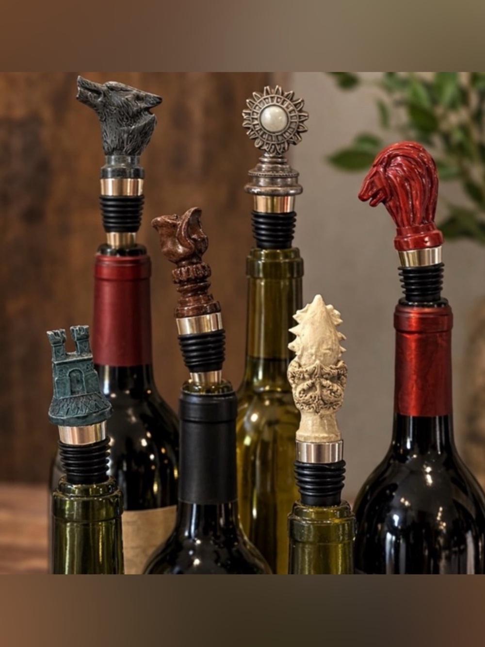 Factory Entertainment Game of Thrones- House of Sigil Wine Stoppers (Set of 6) - Picture 5 of 6